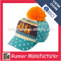 High quality russian style winter hat with ball top